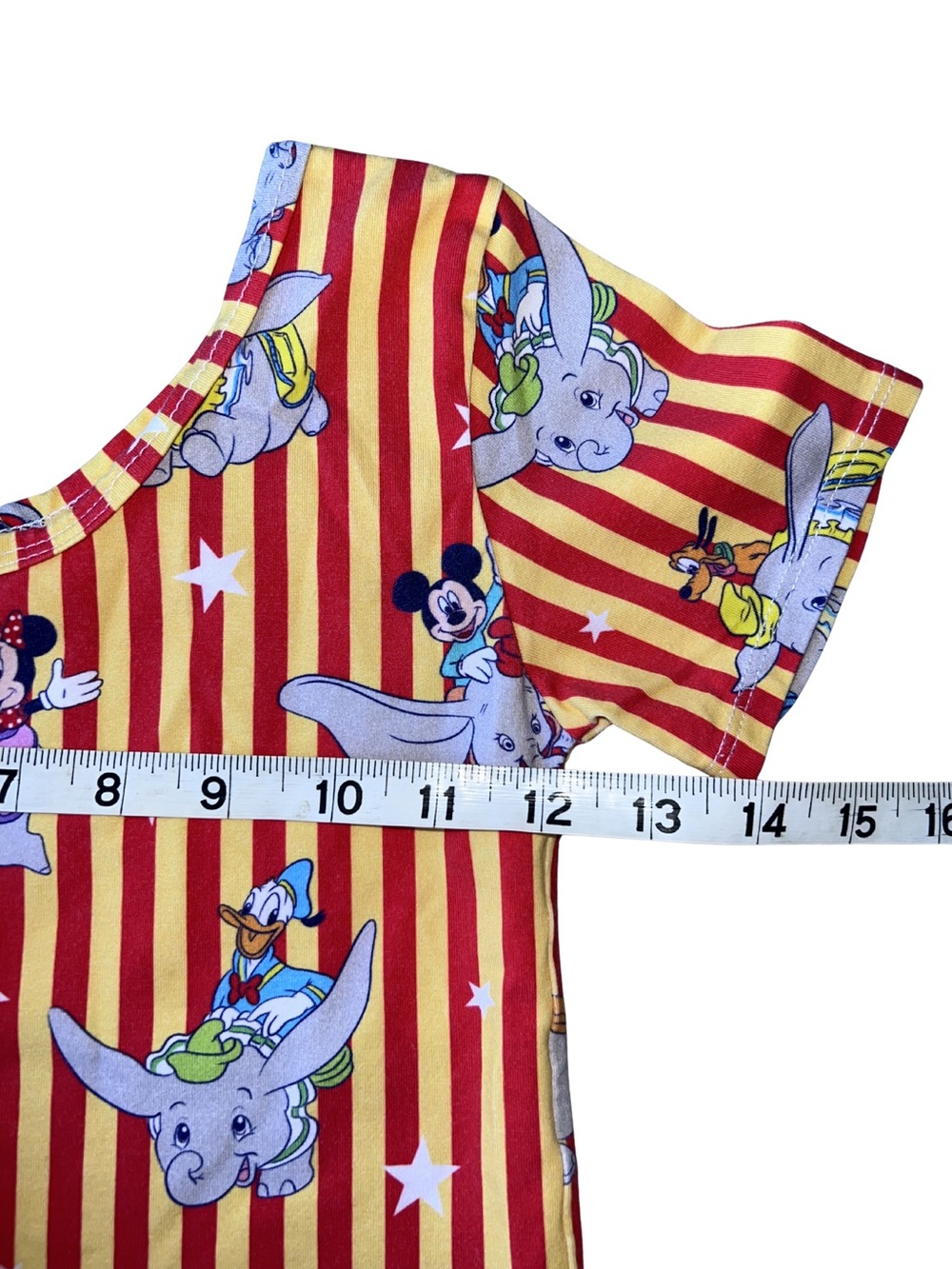 Wild Rich Kids Dumbo Striped Red Yellow Girls Romper with Bow Headband - Picture 3 of 6